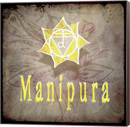 Framed Chakras Yoga Manipura V2 Print