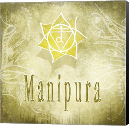 Framed Chakras Yoga Manipura V3 Print