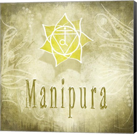 Framed Chakras Yoga Manipura V4 Print