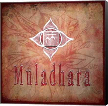 Framed Chakras Yoga Muladhara V2 Print