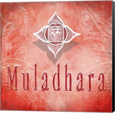 Framed Chakras Yoga Muladhara V3 Print