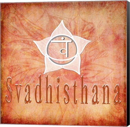 Framed Chakras Yoga Svadhisthana V1 Print