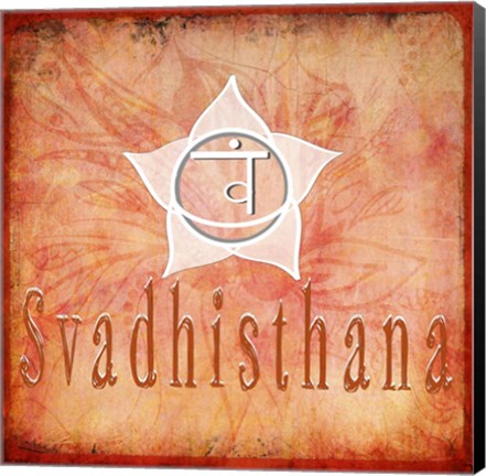 Framed Chakras Yoga Svadhisthana V2 Print