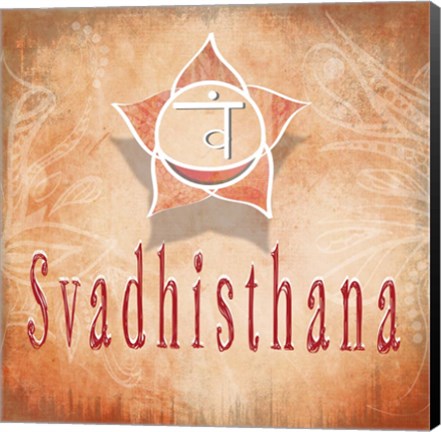 Framed Chakras Yoga Svadhisthana V3 Print