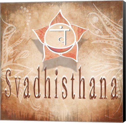Framed Chakras Yoga Svadhisthana V4 Print