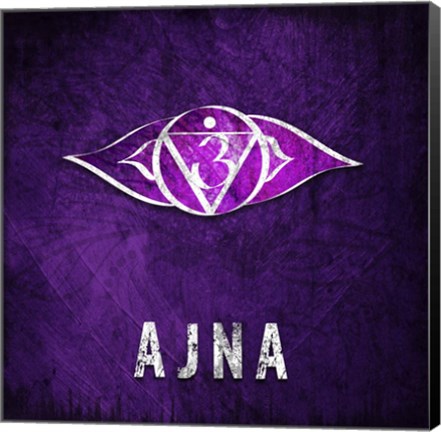 Framed Chakras Yoga Symbol AJNA Print