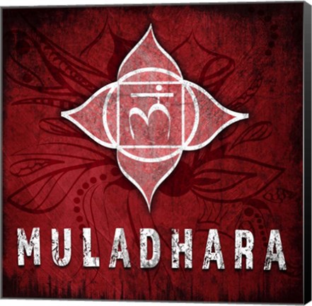 Framed Chakras Yoga Symbol Muladhara Print