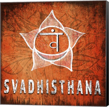Framed Chakras Yoga Symbol Svadhisthana Print