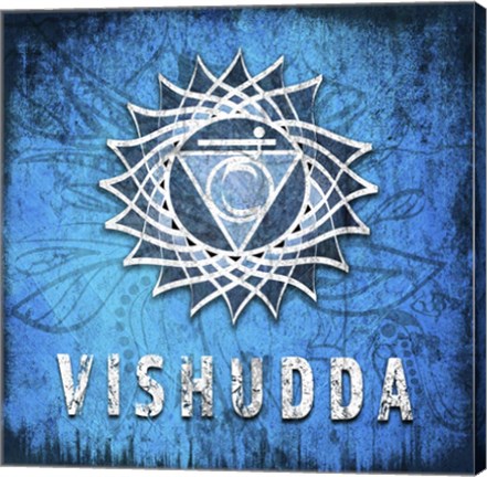 Framed Chakras Yoga Symbol Vishudda Print