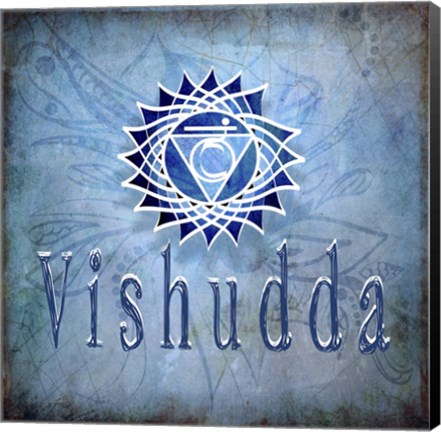 Framed Chakras Yoga Vishudda V1 Print
