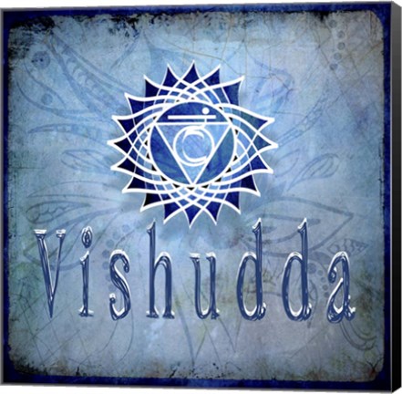 Framed Chakras Yoga Vishudda V2 Print