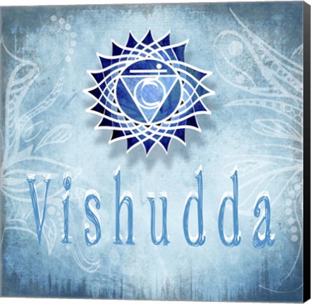 Framed Chakras Yoga Vishudda V3 Print