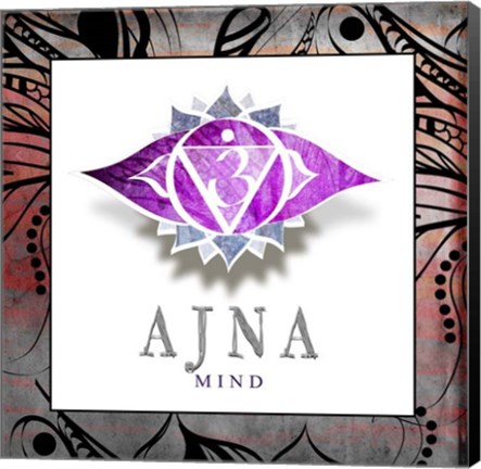 Framed Chakras Yoga Framed AJNA V2 Print