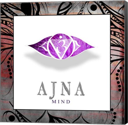 Framed Chakras Yoga Framed AJNA V2 Print