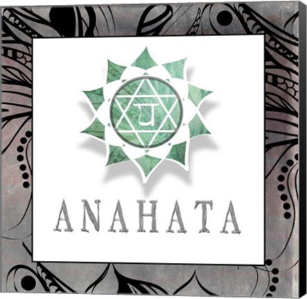 Framed Chakras Yoga Framed Anahata V1 Print