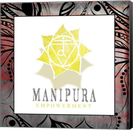 Framed Chakras Yoga Framed Manipura V2 Print