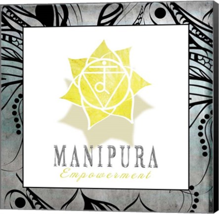 Framed Chakras Yoga Framed Manipura V3 Print
