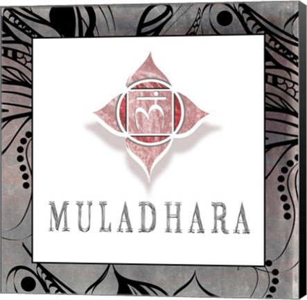 Framed Chakras Yoga Framed Muladhara V1 Print