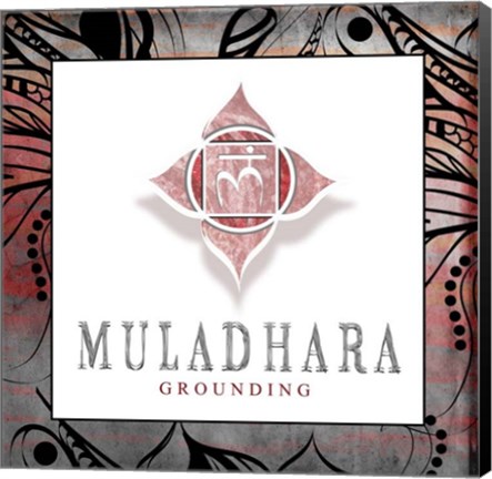 Framed Chakras Yoga Framed Muladhara V2 Print