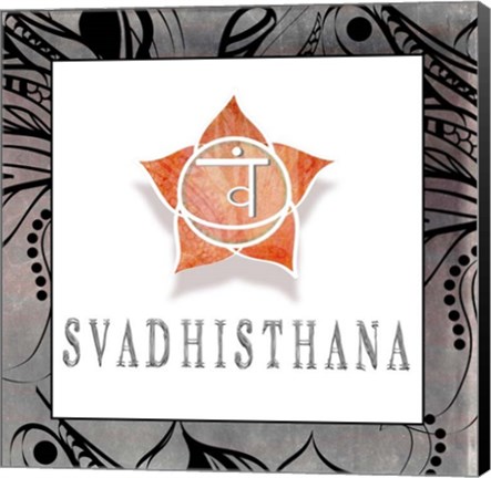 Framed Chakras Yoga Framed Svadhisthana V1 Print