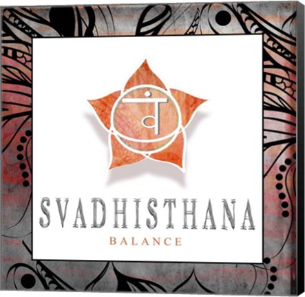 Framed Chakras Yoga Framed Svadhisthana V2 Print