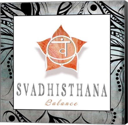Framed Chakras Yoga Framed Svadhisthana V3 Print