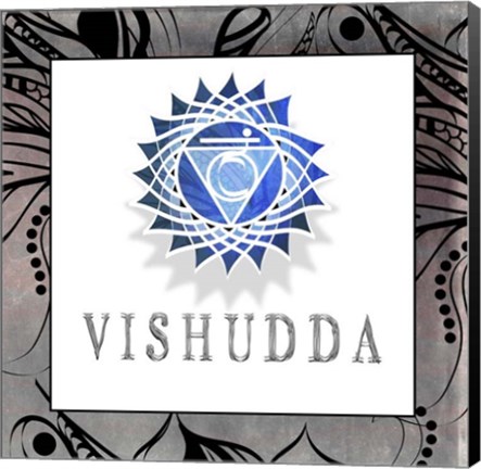 Framed Chakras Yoga Framed Vishudda V1 Print