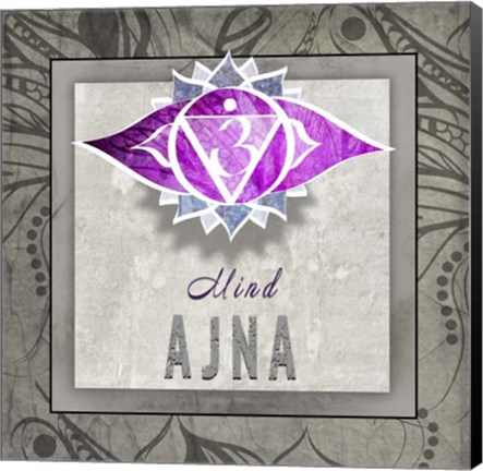 Framed Chakras Yoga Tile AJNA V3 Print