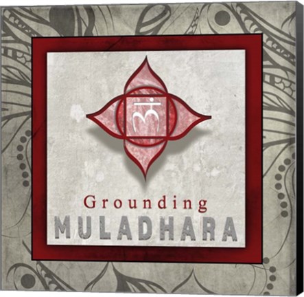 Framed Chakras Yoga Tile Muladhara V1 Print