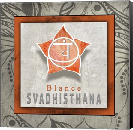 Framed Chakras Yoga Tile Svadhisthana V1 Print