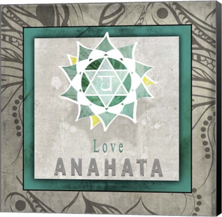 Framed Chakras Yoga Tile Anahata V1 Print