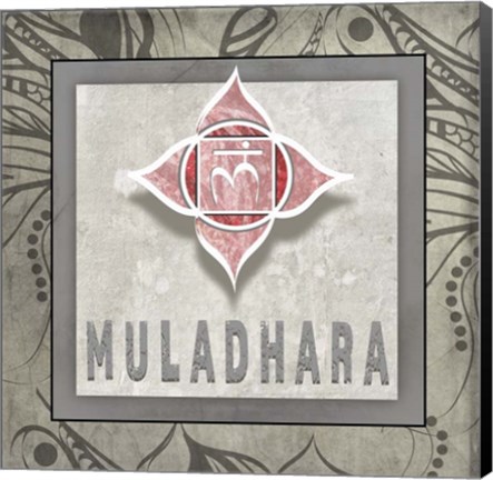 Framed Muladhara Symbol 7 Print