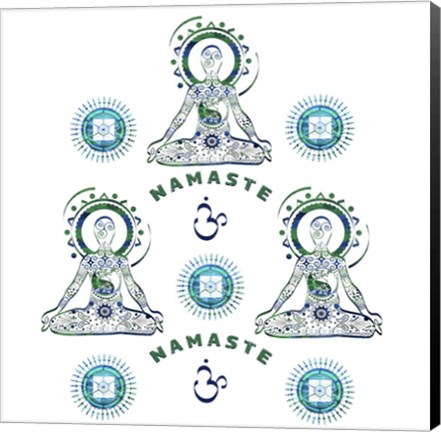 Framed Yoga Pattern 3 Print