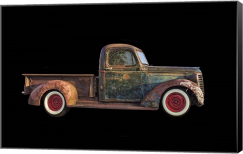 Framed Old Rusted Pickup Print