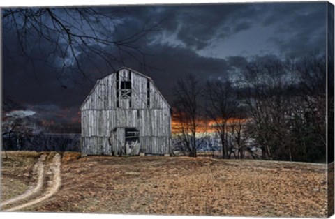 Framed Sunset Barn Print