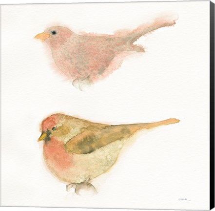 Framed Watercolor Birds II Sq Print