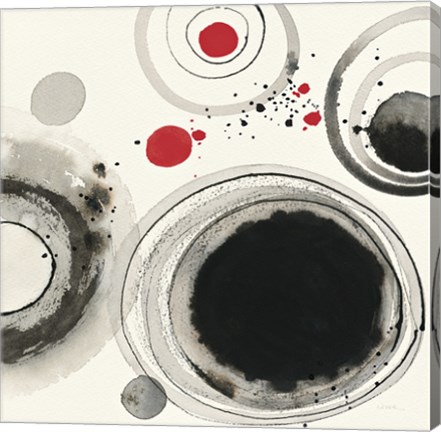 Framed Planetary IV with Red Print