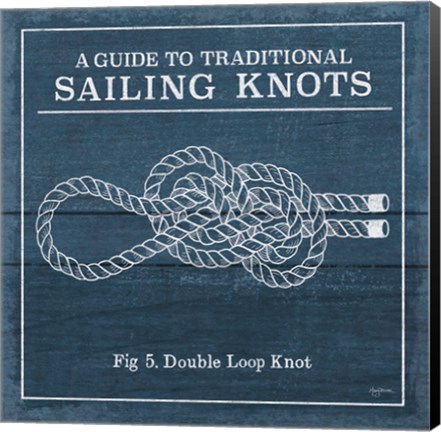 Framed Vintage Sailing Knots V Print