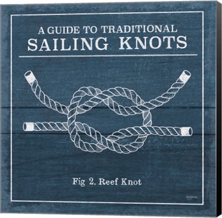 Framed Vintage Sailing Knots III Print