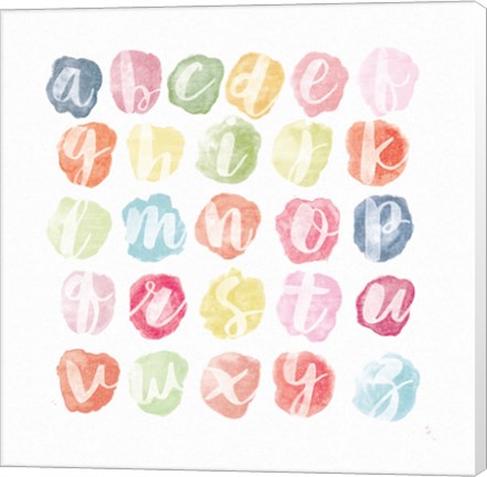 Framed Watercolor Alphabet Print