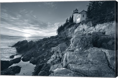 Framed Bass Harbor Head Sunset no Border Print