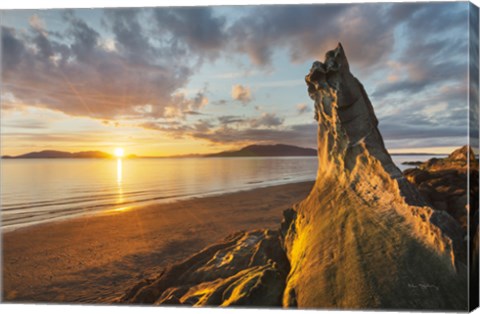 Framed Samish Bay Sunset I Print