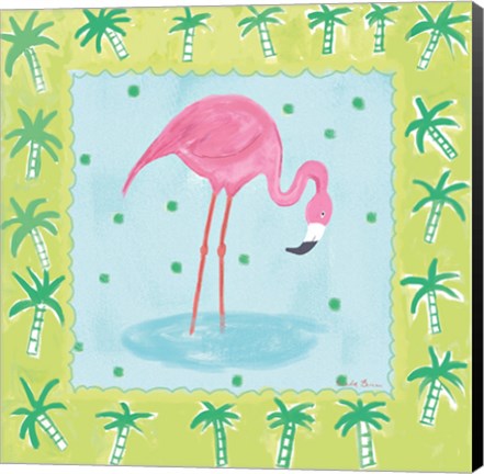 Framed Flamingo Dance III v2 Print