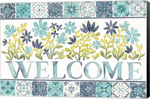 Framed Garden Getaway Welcome Print