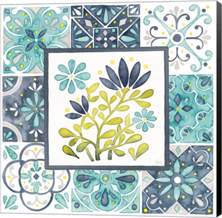 Framed Garden Getaway Patchwork III Print