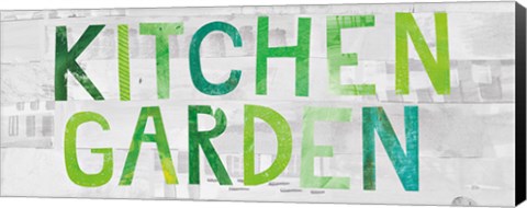 Framed Kitchen Garden Sign I Print