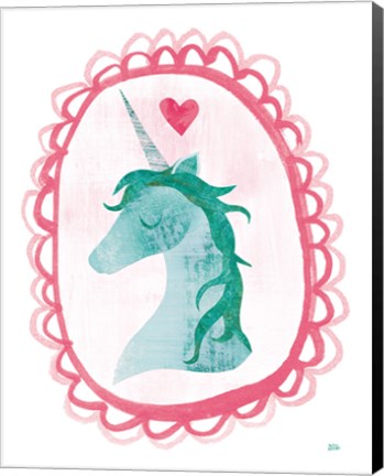 Framed Unicorn Magic II with Border Print
