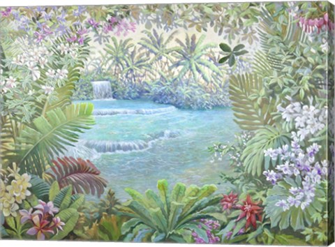Framed Cascata Tropicale (detail) Print