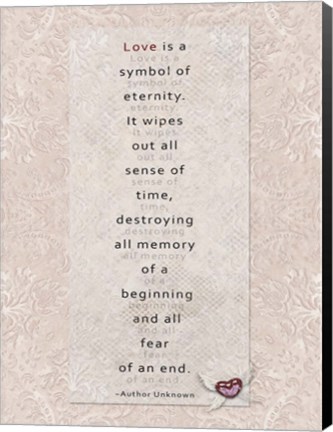 Framed Love Symbol Print