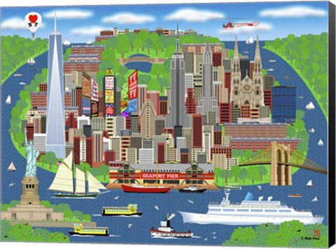 Framed Dream Of New York Print